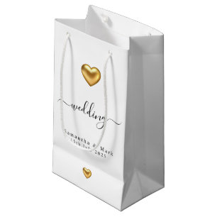 Einfache moderne Goldherz Hochzeit kleine Geschenk Geschenktüte