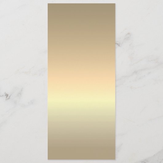 Einfache moderne Goldhochzeit Menükarte (Rückseite)