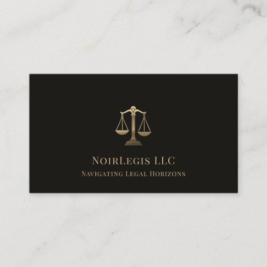 Einfache moderne Goldjustizskala Visitenkarte (Vorderseite)