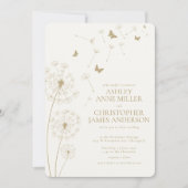 Einfache moderne Goldlüster-Hochzeit Einladung (Vorderseite)