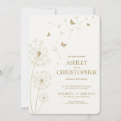 Einfache moderne Goldlüster-Hochzeit Einladung (Vorderseite)