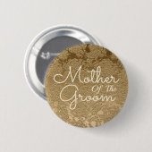 Einfache moderne Goldmütter im Raum Button (Vorne & Hinten)