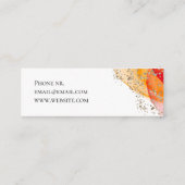 Einfache, moderne Goldpinken QR-Code Mini Visitenkarte (Rückseite)