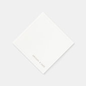 Einfache, moderne Goldtextnamen mit Napkins Hochze Serviette (Ecke)