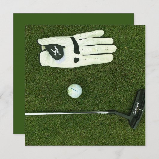 Einfache, moderne Golfanlage Dankeskarte (Vorne/Hinten)