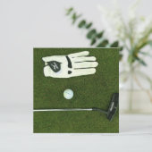 Einfache, moderne Golfanlage Dankeskarte (Stehend Vorderseite)