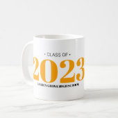 Einfache moderne GRAD 20___ Abschluss Kaffee Tasse (Vorderseite Links)