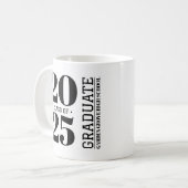 Einfache moderne GRAD 20___ Abschluss Kaffee Tasse (Vorderseite Links)