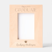 Einfache moderne Graduate 2025 Typografie Laser Geätzte Rahmen (Vorderseite)