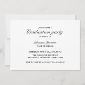 Einfache moderne Graduate Zwei Fotos Einladung (Rückseite)