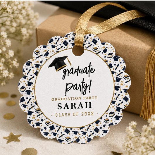 Einfache moderne Graduierungspartei Geschenkanhänger