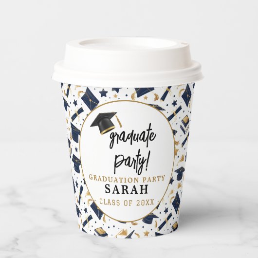 Einfache moderne Graduierungspartei Pappbecher (Vorderseite)