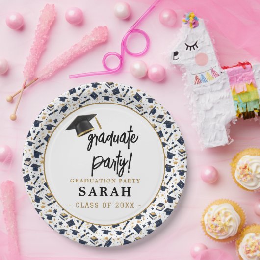 Einfache moderne Graduierungspartei Pappteller (Party)