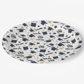 Einfache moderne Graduierungspartei Pappteller (Schrägansicht)