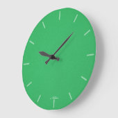 Einfache moderne Grainy Green Große Wanduhr (Winkel)