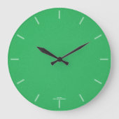 Einfache moderne Grainy Green Große Wanduhr (Vorderseite)