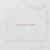 Einfache, moderne graue Leinen, Minimalistisch Ber Postkarte (Vorderseite)