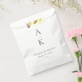 Einfache moderne graue Monogramm-Hochzeit Geschenktütchen (Versiegelt)