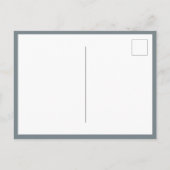 Einfache moderne graue Typografie Save the Date An Ankündigungspostkarte (Rückseite)