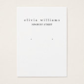 Einfache, moderne Green Earring Display Card (Vorderseite)