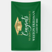 Einfache moderne Green Gold Abschluss Banner (Vertikal)