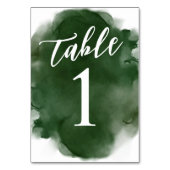 Einfache moderne grüne Farbe Tischnummer (Rückseite)