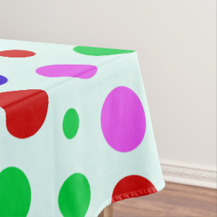 Einfache, moderne, grüne Polka-Punkt-Geburtstagspa Tischdecke