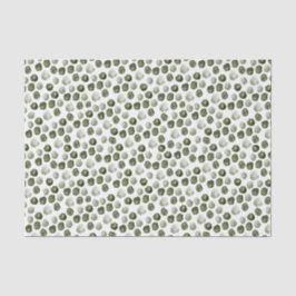 Einfache moderne grüne Punkte Wasserfarben Weihnac Seidenpapier