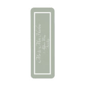 Einfache, moderne, grüne Rücksendeadresse (Vorne)