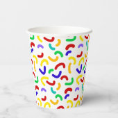 Einfache, moderne, grüne Sprinkle Geburtstagsparty Pappbecher (Rückseite)