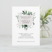 Einfache moderne Grünfläche| Beteiligte Einladung (Stehend Vorderseite)