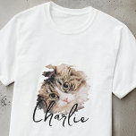 Einfache moderne Grunge Custom Abzeichen Pet Foto  T-Shirt<br><div class="desc">Dieses einfache und klassische Design besteht aus Serifentypografie und fügt ein benutzerdefiniertes Foto hinzu.</div>