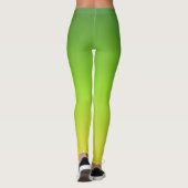 Einfache moderne, grüngelbe Farbe Leggings (Rückseite)