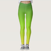 Einfache moderne, grüngelbe Farbe Leggings (Vorderseite)