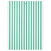 Einfache, moderne Grünstreifen Klemmbrett (Rückseite)