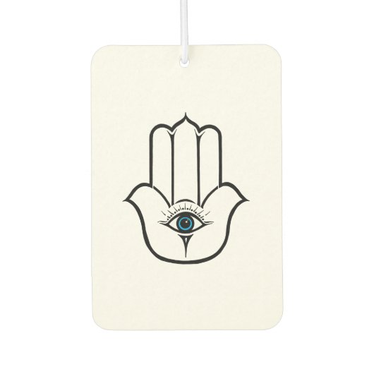 Einfache moderne Hamsa Hand Fatima Autolufterfrischer (Vorderseite)