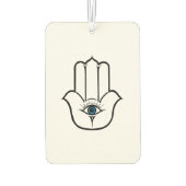 Einfache moderne Hamsa Hand Fatima Autolufterfrischer (Rückseite)