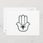 Einfache moderne Hamsa Hand Fatima Postkarte (Vorne/Hinten)