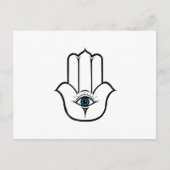 Einfache moderne Hamsa Hand Fatima Postkarte (Vorderseite)