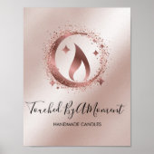 Einfache, moderne, handgefertigte Honig-Kerze-Visi Poster (Vorne)