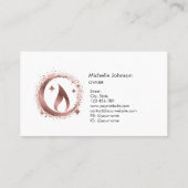 Einfache, moderne, handgefertigte Honig-Kerze-Visi Visitenkarte (Rückseite)