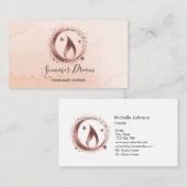 Einfache, moderne, handgefertigte Honig-Kerze-Visi Visitenkarte (Vorne/Hinten)