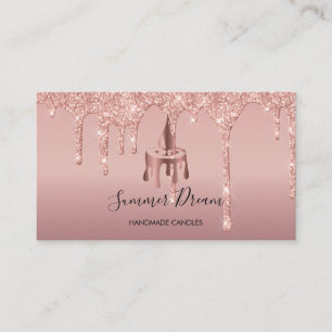 Einfache, moderne, handgefertigte Honig-Kerze-Visi Visitenkarte