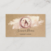 Einfache, moderne, handgefertigte Honig-Kerze-Visi Visitenkarte (Vorderseite)