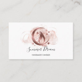 Einfache, moderne, handgefertigte Honig-Kerze-Visi Visitenkarte