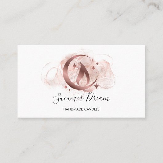 Einfache, moderne, handgefertigte Honig-Kerze-Visi Visitenkarte (Vorderseite)