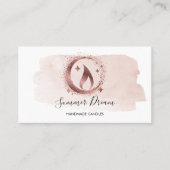 Einfache, moderne, handgefertigte Honig-Kerze-Visi Visitenkarte (Vorderseite)