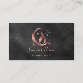 Einfache, moderne, handgefertigte Honig-Kerze-Visi Visitenkarte