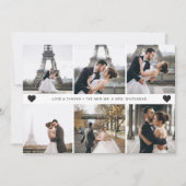 Einfache, moderne, handgeschriebene FotoCollage Dankeskarte (Vorderseite)