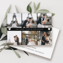 Einfache moderne handgeschriebene FotoCollage schw